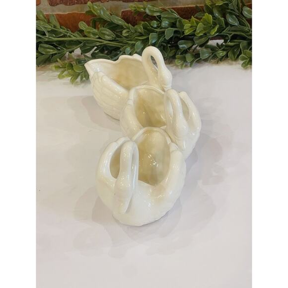 Lenwile Ardalt Artware 3 Porcelain Swans‎ Figurine Japan 10 3/4" W Collectable - Picture 5 of 8